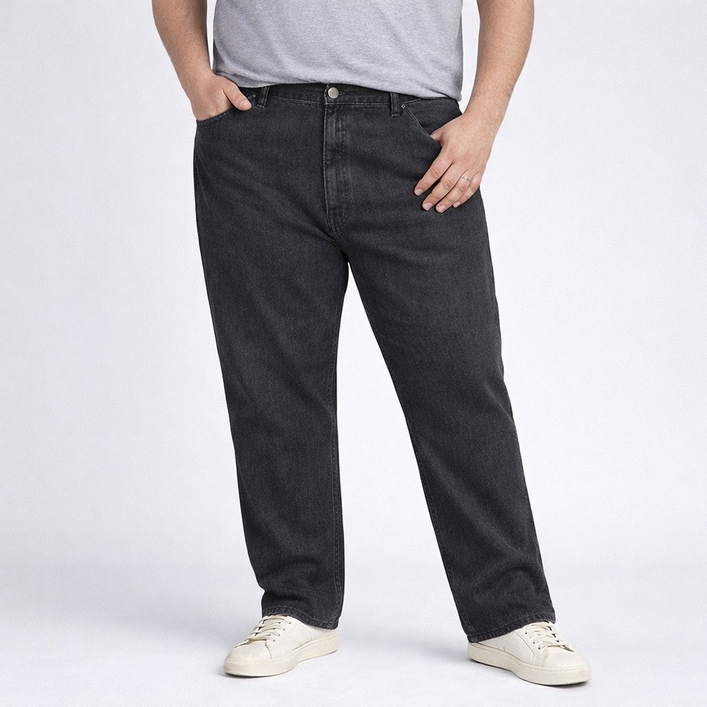 Levi Strauss 501 Jeans‎ Mens 42x32 Black Button Fly Straight Leg Relaxed